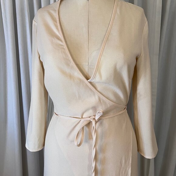 American Apparel Made in the U.S.A. Wrap Midi Dress - Picture 3 of 7